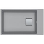 Franke kubus 2 - vier en fragranit kng 110 - 62, 760x460 mm, pierre gris 125. 0512. 518