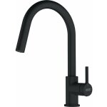 Franke - lina - mitigeur de cuisine 215x360mm, douchette extractible, rotation du bec 150, laiton, noir ...