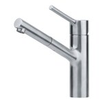 Franke - mitigeur vier a bec orientable avec douchette - dcor : acier inoxydable - hauteur : 165 mm ...