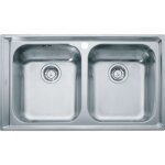 Franke - neptun - �vier en inox nex 620, 86x51 cm + siphon 101. 0120. 273