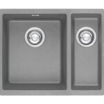 Franke - sirius - �vier en tectonite sid 160 / 2, 560x440, gris 125. 0582. 208