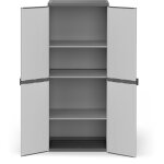 Frankystar ? armoire d'atelier en r�sine 2 portes ? dimensions 68x40xh165 cm ? 4 �tag�res ? design compact ...
