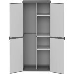 Frankystar ? armoire d'atelier en r�sine 2 portes ? �tages r�glables ? dimensions 68x40xh165 cm ? pour ...