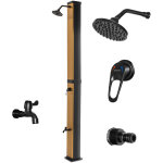 Surya gold - douche de jardin solaire 40l en pvc. douche  chauffage solaire douche extrieure avec robinetter ...