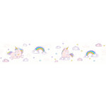 Bricoflor - frise murale enfant chambre fille | frise papier peint enfant licorne & nuage | frise tapisserie ...