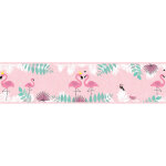 A. s. creations - frise papier peint animaux flamant rose frise murale parfaite pour chambre d'enfant ...