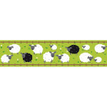 A. s. creations - frise papier peint animaux avec des moutons frise murale originale verte frise papier ...