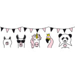 Frise papier peint avec des animaux frise murale originale pour chambre de b�b� frise murale blanche ...