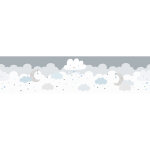 Bricoflor - frise papier peint id�ale pour une chambre de petit gar�on | frise enfant nuages et ciel ...
