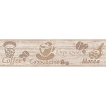 A. s. creations - frise papier peint cuisine beige marron motif caf frise tapisserie cuisine beige crme ...