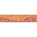Frise papier peint cuisine rouge & orange frise tapisserie feuille pour couloir & entre frise murale ...