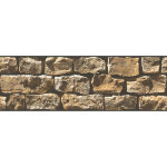 A. s. creations - frise papier peint imitation brique marron frise tapisserie trompe l'oeil pour style ...