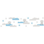 A. s. creations - frise tapisserie idale pour une chambre d'enfant frise bleue papier peint lovely kids ...