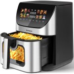 Friteuse � air chaud 8, 5l - avec fen�tre de visualisation et �cran tactile couleur 12 programmes, nettoyage ...