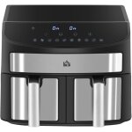 Friteuse � air chaud 8l friteuse profonde � deux chambres, friteuse � air avec 10 programmes, friteuse ...