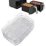 Compatible avec la friteuse  air chaud ninja airfryer dz201 - cadre  3 niveaux pour toast / dshydrateur ...