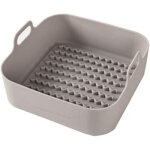 Friteuse � air chaud en silicone - panier de rechange carr� pour friteuse � air chaud - grille amovible ...