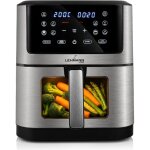 Friteuse à air chaud xxl 8 litres, 1800 w avec réglage de la température jusqu'à 200°c, air fryer avec ... Friteuse à air chaud xxl 8 litres, 1800 w avec réglage de la température jusqu'à 200°c, air fryer avec ...