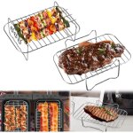 Compatible avec la friteuse � air ninja food dual zone [af300uk] [af400uk] - 2 grilles pour friteuse ...