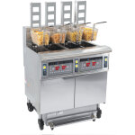 Friteuse �lectrique avec relevage automatique et filtration 4x12 litres 17 + 17kw - casselin