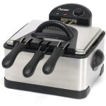 Friteuse familiale - bestron - 4 litres - 3 paniers - zone froide - filtre rempla�able