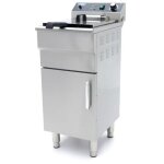 Friteuse professionnel eco 16 l - 1 panier - avec robinet de vidange et support - 230v, mono