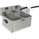 Friteuse professionnelle electrique  poser en inox 2 x 4 l - atosa