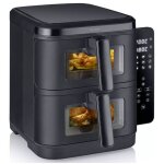 Friteuse sans huile 2x5. 5l 2600w noir - severin - fr2468