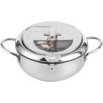 Friteuse tempura, mini friteuse japonaise tempura en acier inoxydable japonais, avec thermomètre couvercle, ... Friteuse tempura, mini friteuse japonaise tempura en acier inoxydable japonais, avec thermomètre couvercle, ...