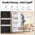 Frixovel - armoire suspendue  quatre niveaux et deux ranges avec rideaux et compartiments de rangement ...