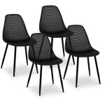 Fromm&starck - chaise - 4 ensemble - jusqu' 150 kg - sige 52 x 46, 5 cm - noir