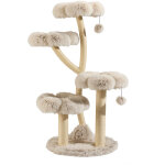 Fudajo arbre � chat design 59 x 59 x 123 cm, grattoir pour chat avec peluche et sisal, aire de jeu, tour ...
