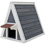 Wiltec maisonnette pour chat ? 510 x 505 x 485 mm ? en bois rsistant ? avec entre et porte arrire ...