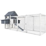 Wiltec poulailler avec nichoir & enclos ? 3100 x 1500 x 1500 mm ? en bois ? avec bac  crottes amovible ...