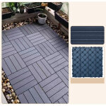 Fuleadture 11 dalles de terrasse en bois clipsable resistant aux forte et basses temp�ratures 31x31cm ...