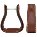 Full, noir: etriers western en cuir avec plate - forme renforcée Full, noir: etriers western en cuir avec plate - forme renforcée