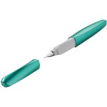 Stylo plume pelikan twistx frosted manche ergonomique encre bleue couleur: bleu fonc�