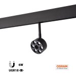 Fumagalli - luminaire circulaire � led pour rail magn�tique 48v - �7cm - 6w - blanc neutre