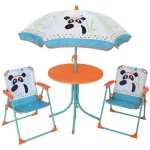 Fun house 713095 indian panda salon de jardin avec une table, 2 chaises pliables et un parasol pour enfant ...