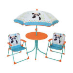 Fun house 713095 indian panda salon de jardin avec une table, 2 chaises pliables et un parasol pour enfant ...