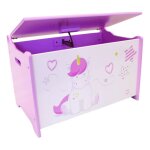 Les tendances - fun house licorne coffre a jouets en bois pour enfant