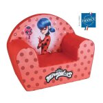 Fun house miraculous fauteuil club lady bug - l. 52 x p. 33 x h. 42 cm - pour enfant origine france garantie ...