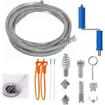 Furet deboucheur, 5m deboucheur canalisation diam�tre , furet plomberie avec adaptateurs manuels et 6 ...