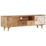 Furniture limited - meuble tv 140x30x40 cm bois de manguier