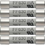 Fusible testo 0590 0007 lot de 5 fusibles de rechange pour multim�tre 630 ma / 600 v w280451