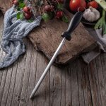 Fusil � aiguiser diamant aiguiseur � couteaux professionnel un rev�tement diamant� barre