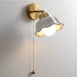 Fusion applique murale int�rieure avec interrupteur � tirette - industrielle vintage lampe murale en ...