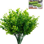 Buis artificiel (lot de 7), tiges de buis artificielles de verdure de ferme, fausses plantes et ressorts ...