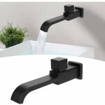 G1 / 2 robinets muraux modernes en laiton salle de bain robinetterie mural monotrou robinet d'eau froide ...