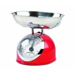 G3 ferrari aska rouge, acier inoxydable comptoir rond balances de cuisine mécaniques G3 ferrari aska rouge, acier inoxydable comptoir rond balances de cuisine mécaniques